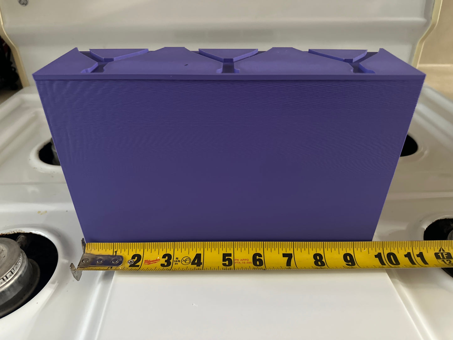 3D Printed Bleacher Card Display With 8 Standard Card Stands and Logo Plate