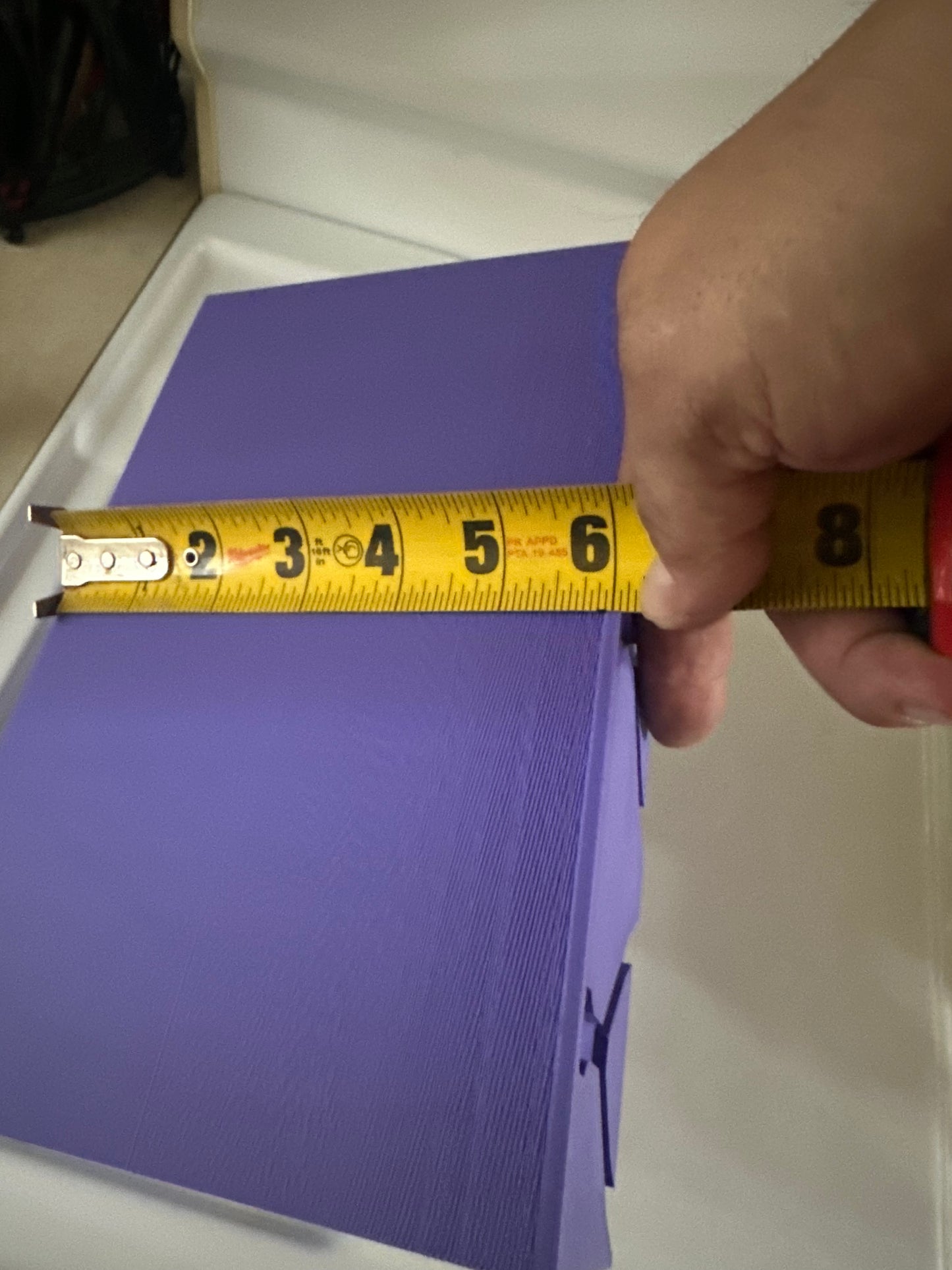 3D Printed Bleacher Card Display With 8 Standard Card Stands and Logo Plate