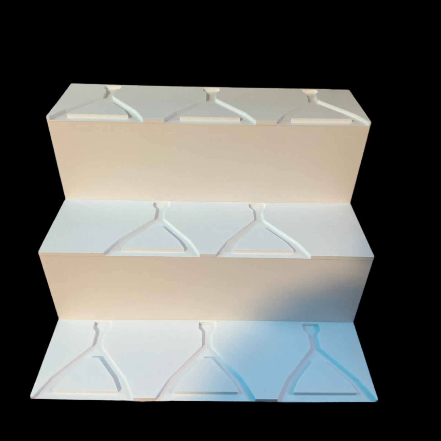3D Printed Bleacher Card Display With 8 Logo Card Stands