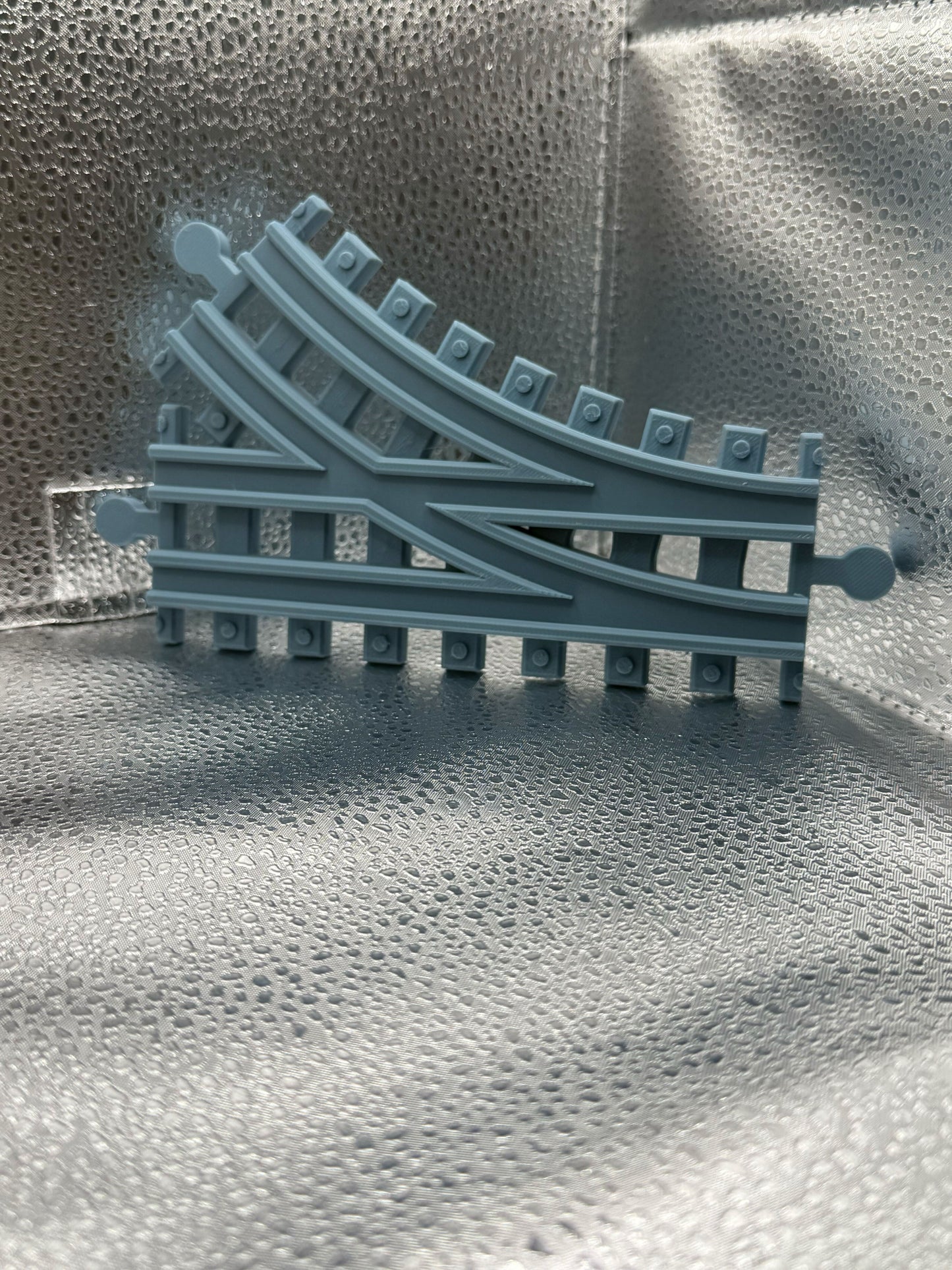 3D Printed Tiny Train Track Straight-Curve Male to Male