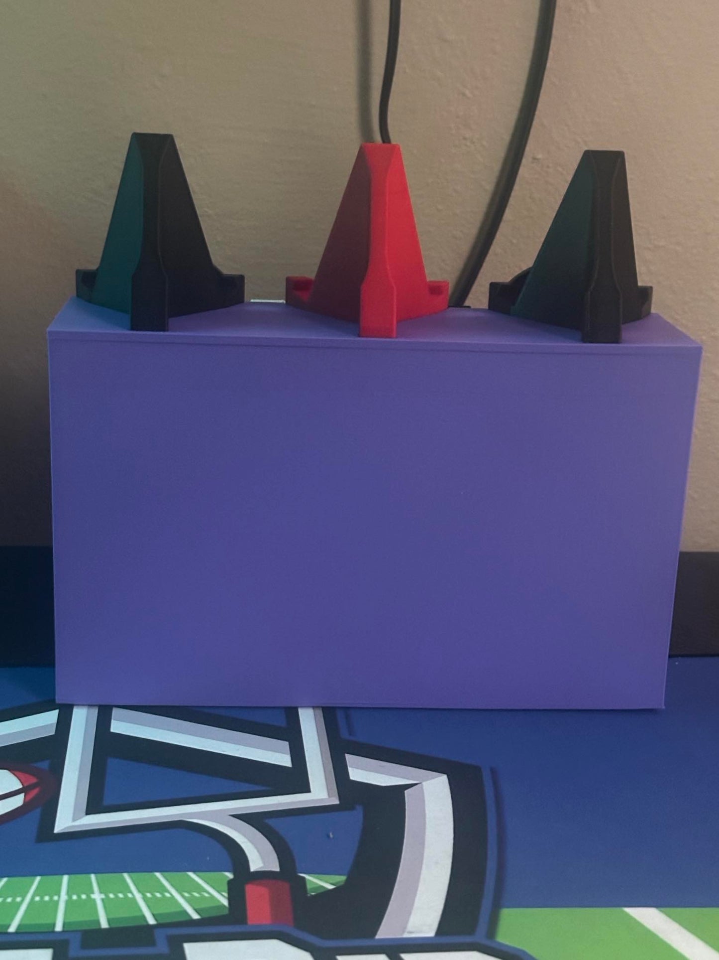 3D Printed Bleacher Card Display With 8 Logo Card Stands