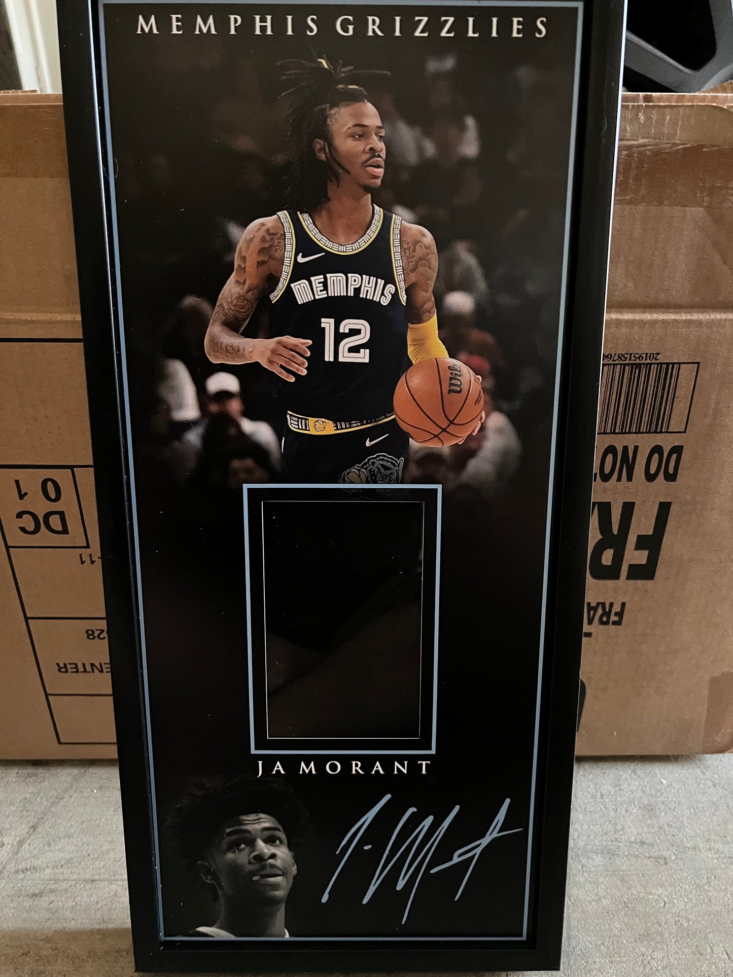 10 x 21 Framed Vinyl Card Display - Ja Morant