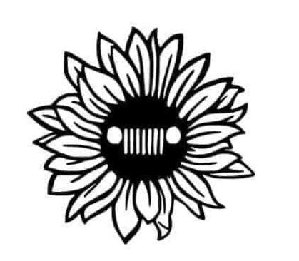 Vinyl Sunflower Jeep Decal