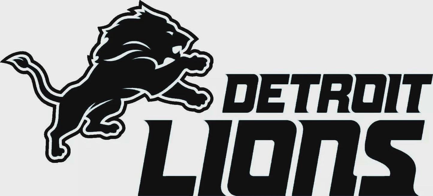 Detroit Lions Window Sticker Vinyl Decal any size