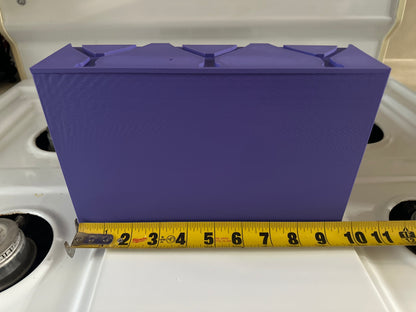 3D Printed Bleacher Card Display With 8 Standard Card Stands and Logo Plate