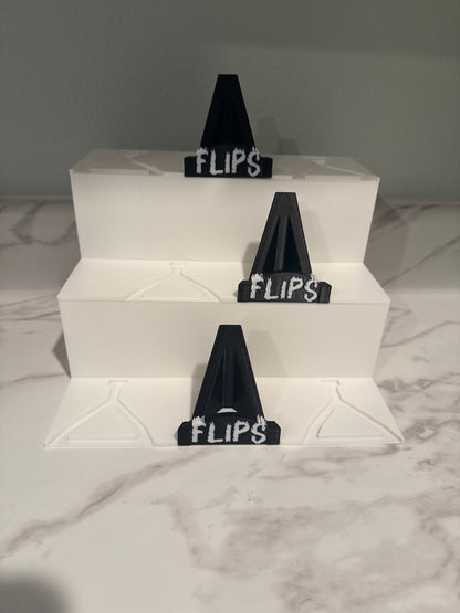 3D Printed Bleacher Card Display With 8 Logo Card Stands