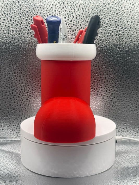 3D Printed Santa Boot Pen Holder- Bring the holidays to your desk!
