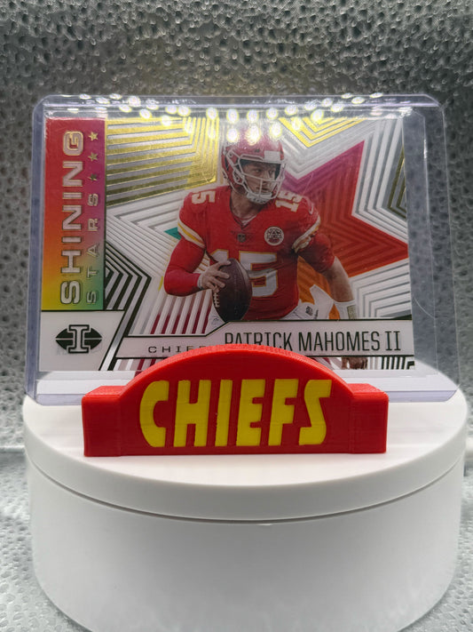 3D Printed Kansas City Chiefs Card Stand-Take this maHOMEs with you!