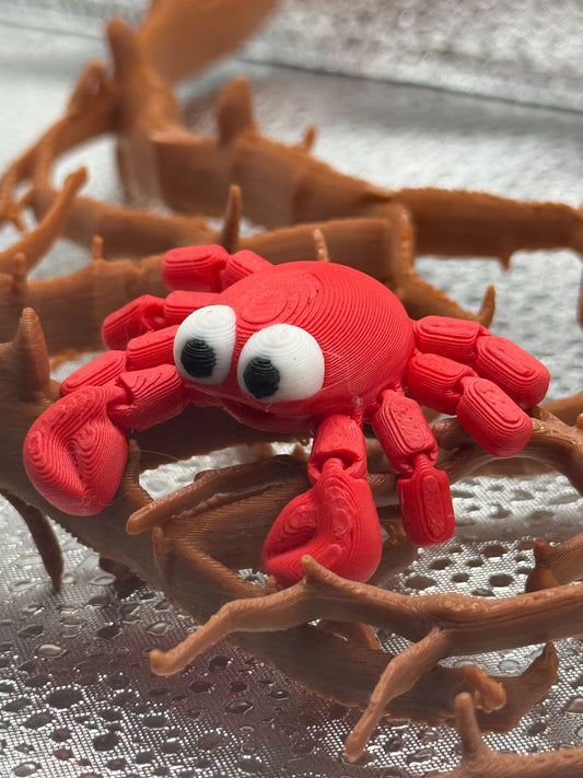 3D Printed Articulated Infant Print-A-Pal Crab- Love at first pinch!