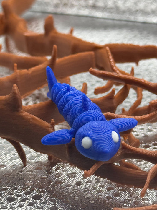 3D Printed Articulated Baby Print-A-Pal Blue Fish - Reel it on in!