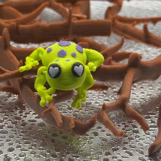 3D Printed  Articulated Infant Print-A-Pal Tree Frog - Toad-ally precious