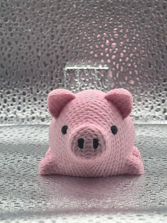 3D Printed Knitted Pig - Oinking all the way home