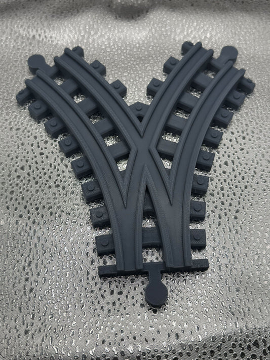 3D Printed Tiny Train Track Curve-Curve Male to Male 22.5