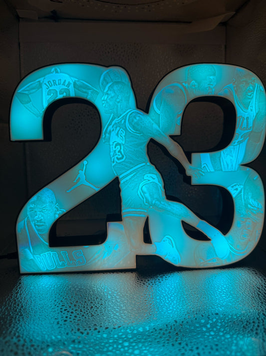 3D Printed Michael Jordan '23' Light Box