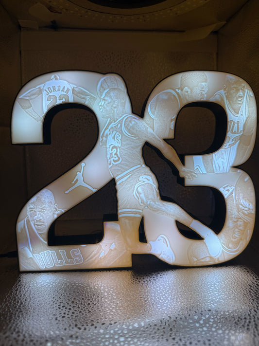 3D Printed Michael Jordan '23' Light Box