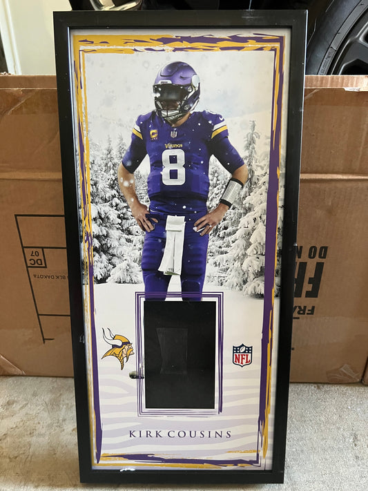 10 x 21 Framed Vinyl Card Display - Kirk Cousins