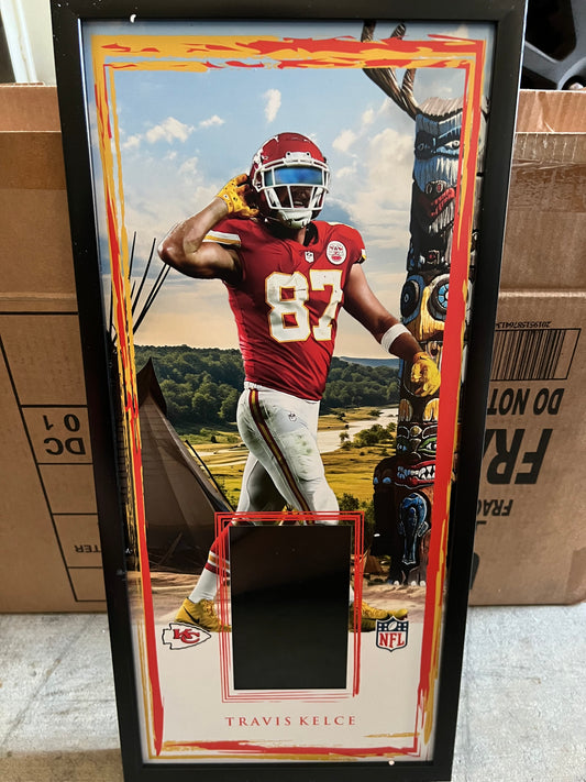 10 x 21 Framed Vinyl Card Display - Travis Kelce