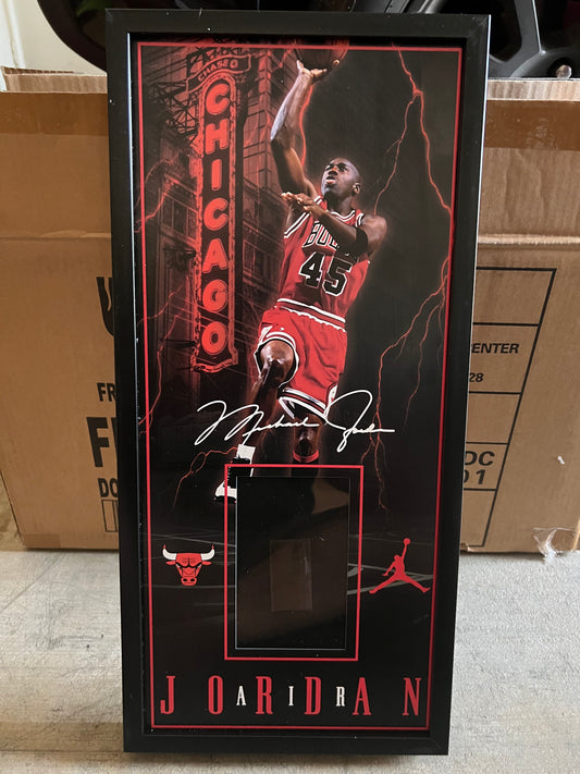 10 x 21 Framed Vinyl Card Display - Michael Jordan