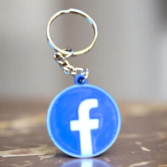 3D printed Facebook scannable keychain (NFC tag) - Help get followers easy!