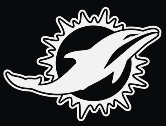 Miami Dolphins Vinyl Decal Fan Gear NFL Football Car Window Sticker