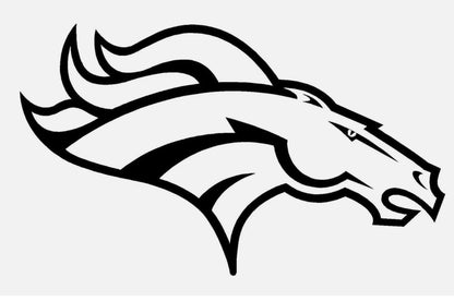 Denver broncos  Logo Vinyl Decal Fan Gear NFL Car Window Sticker Cornhole