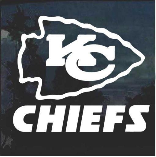 Kansas City Chiefs Logo Vinyl Decal Fan Gear NFL Car Window Sticker Cornhole